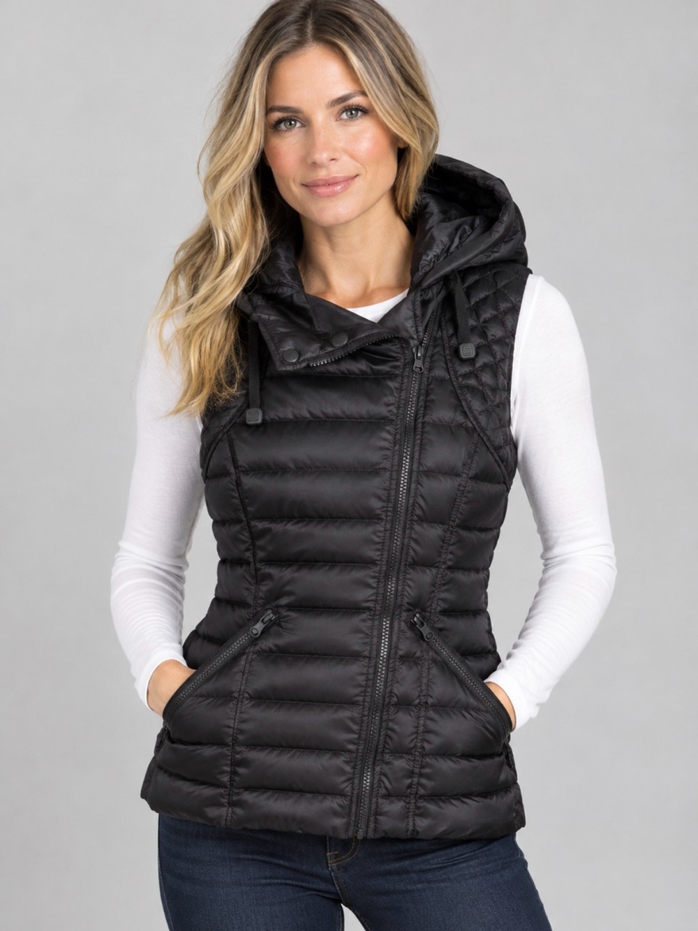 Blanc Noir Puffer Vest size Medium